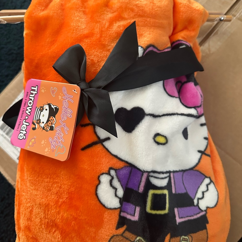 Hello Kitty Halloween Orange Blanket